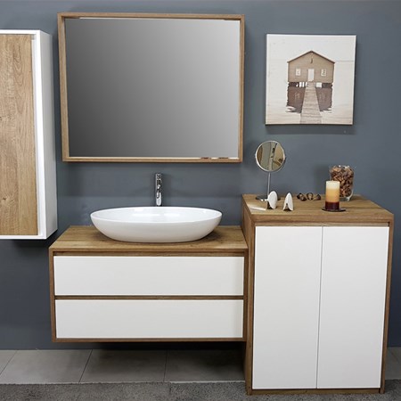 Bagno Moderno Con Lavatrice.Mobile Coprilavatrice Per L Arredo Lavanderia